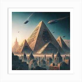 Futuristic Cityscape 3 Art Print