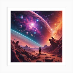 Space Landscape 8 Art Print