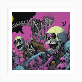 Bone Rave: A Dance of the Undead Art Print