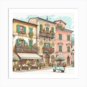 Italy Street Scene Art Print