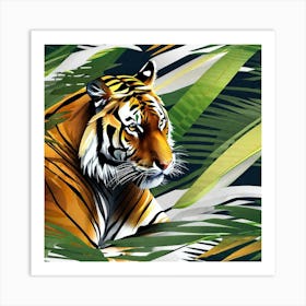 Tiger In The Jungle 3 Art Print