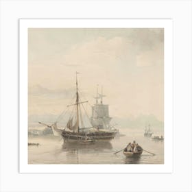 Ship In The Harbour Art Print