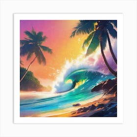 Wave Painting Art Print