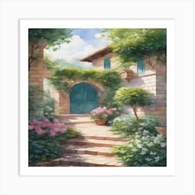 House In The Garden Art Print