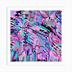 Modern Abstract Art in Purple Art Print