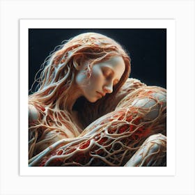 Woman Wrapped In Vines Art Print