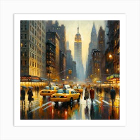 New York City Taxis II Art Print Art Print