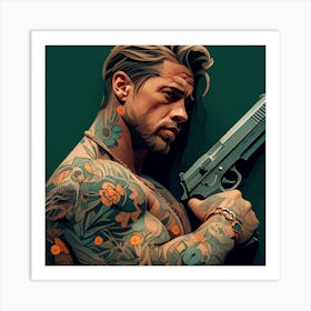 Tattooed Man 7 Art Print