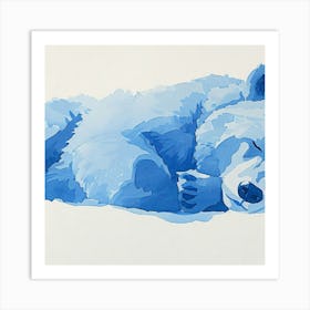 Polar Bear Sleeping Art Print