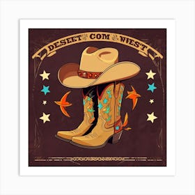 Cowboy Boots 3 Art Print