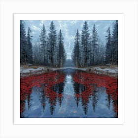 River In The Woods Art Print