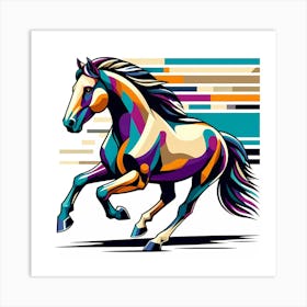 Colorful Horse Art Print