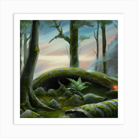 Evening Forest Art Print