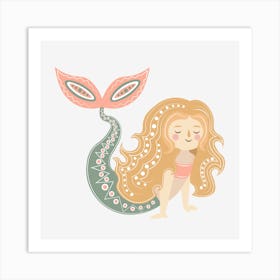 Boho Mermaid Art Print