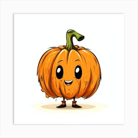 Cute Pumpkin Vector Illustration Art Print