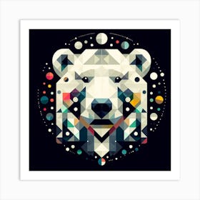 Geometric Art Polar bear 1 Art Print