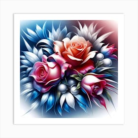 Bouquet Of Roses 1 Art Print