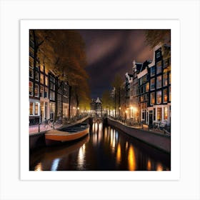 Amsterdam At Night 2 Art Print