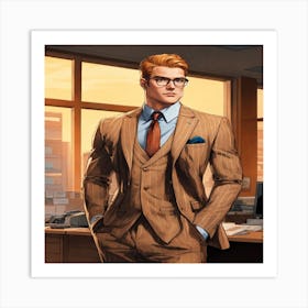 Man In A Suit 2 Art Print