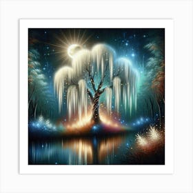 Winter Willow Tree of Hope Art Print