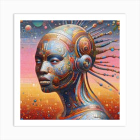 Futuristic Woman 17 Art Print