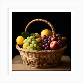 Basket Of Fruit 4 Art Print