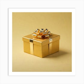 Gold Gift Box 2 Art Print