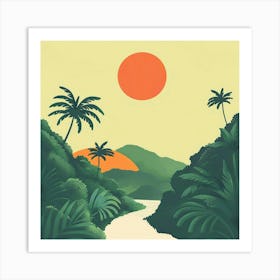 Tropical Landscape 1 Art Print