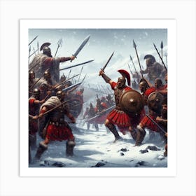 Spartan Battle 1 Art Print