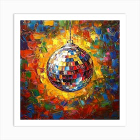 Disco Ball Art 50 Art Print