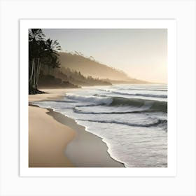 Sunrise On The Beach Art Print