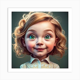 Disney Pixar Girl 5 Years Old Strong Chin Thi Art Print