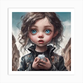 Little Girl With Blue Eyes Art Print