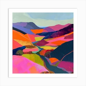 Colourful Abstract Snowdonia National Park Wales 3 Art Print