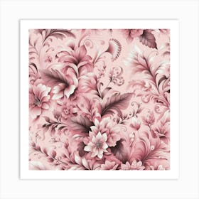 Floral Wallpaper 1 Art Print