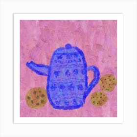 Teapot And Cookies Art Print