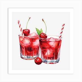 Cherry Cocktail 4 Art Print