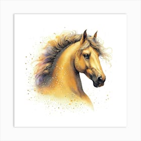 Golden Horse 4 Art Print