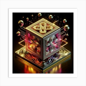 3d Cube Art Print