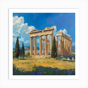 A Temple Of Olympian Zeus In Athens Oil Painting 1720009473 1 Art Print