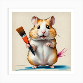 Hamster Painting 2 Art Print