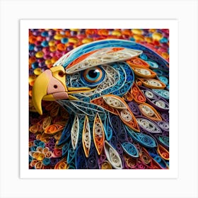 Quilling Eagle 2 Art Print