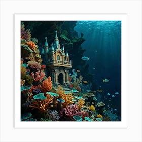 Underwater Castle 1 Art Print