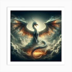 Dragon In The Sky 2 Art Print