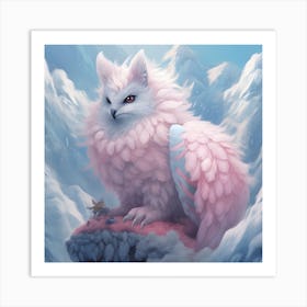 Pink Owl Art Print