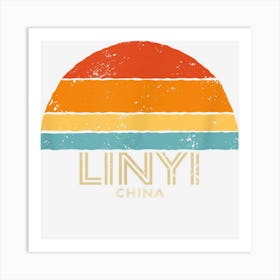 Retro Sunset Linyi China Art Print