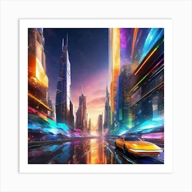 Futuristic City 137 Art Print