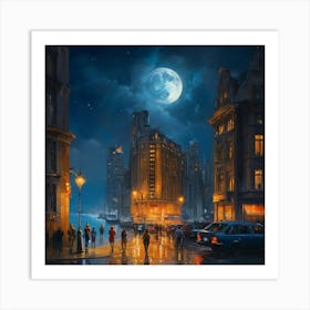 Night In The City Art Print