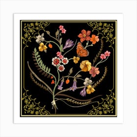 Floral Square Art Print