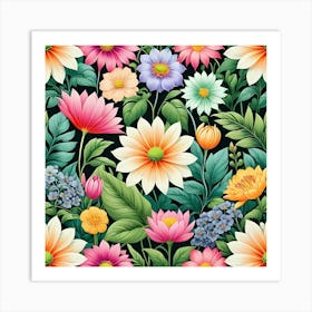 Floral Wallpaper 6 Art Print